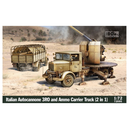 IBG 72095 Italian Autocannone 3Ro and Ammo Carrier Truck 2 in1 1:72 Model Kit