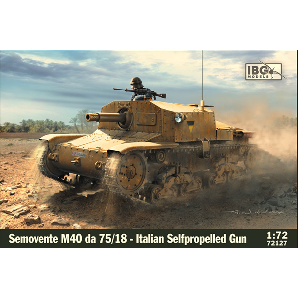 IBG 72127 Semovente M40 da 75/18 Italian Selfpropelled Gun 1:72 Model Kit