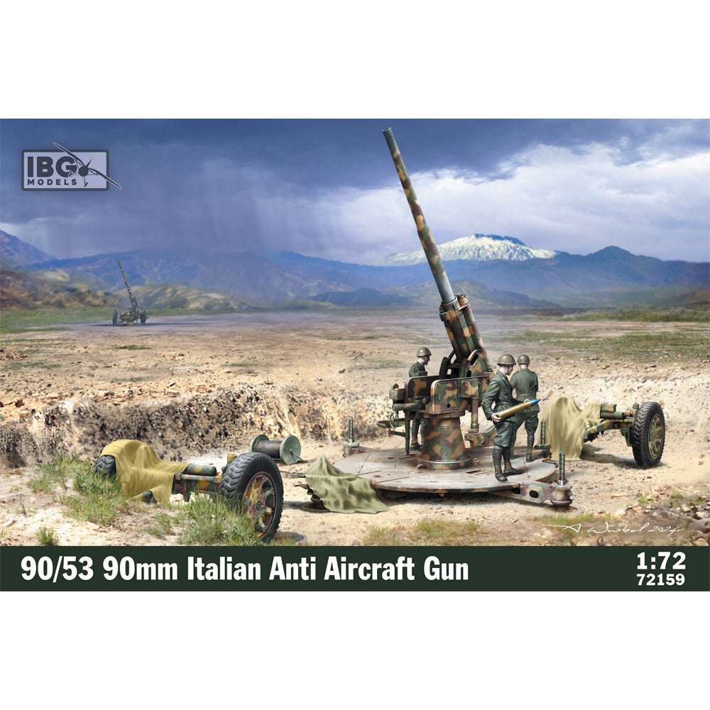 IBG 72159 90/53 90mm Italian Anti Aircraft Gun 1:72 Model Kit