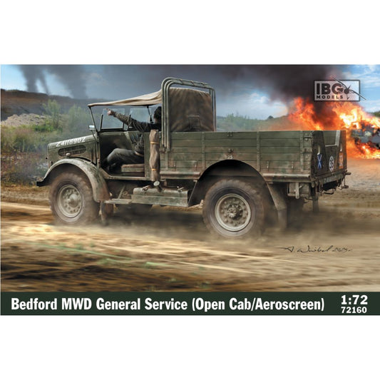 IBG 72160 Bedford MWD General Service Open Cab/Aeroscreen Truck 1:72 Model Kit