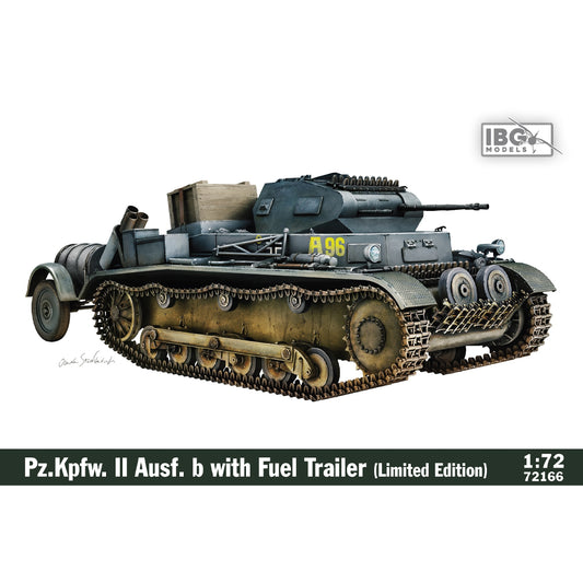 IBG 72166 Pz.Kpwf.II Ausf.B w/Fuel Trailer 1:72 Model Kit