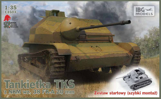IBG Models E3503 Tankietka TKS z NKM wz. 38 FK-A 20mm 1:35 Military Model Kit