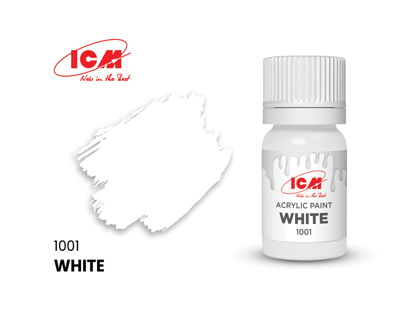ICM 1001 White 12ml Acrylic Paint