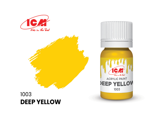 ICM 1003 Deep Yellow 12ml Acrylic Paint