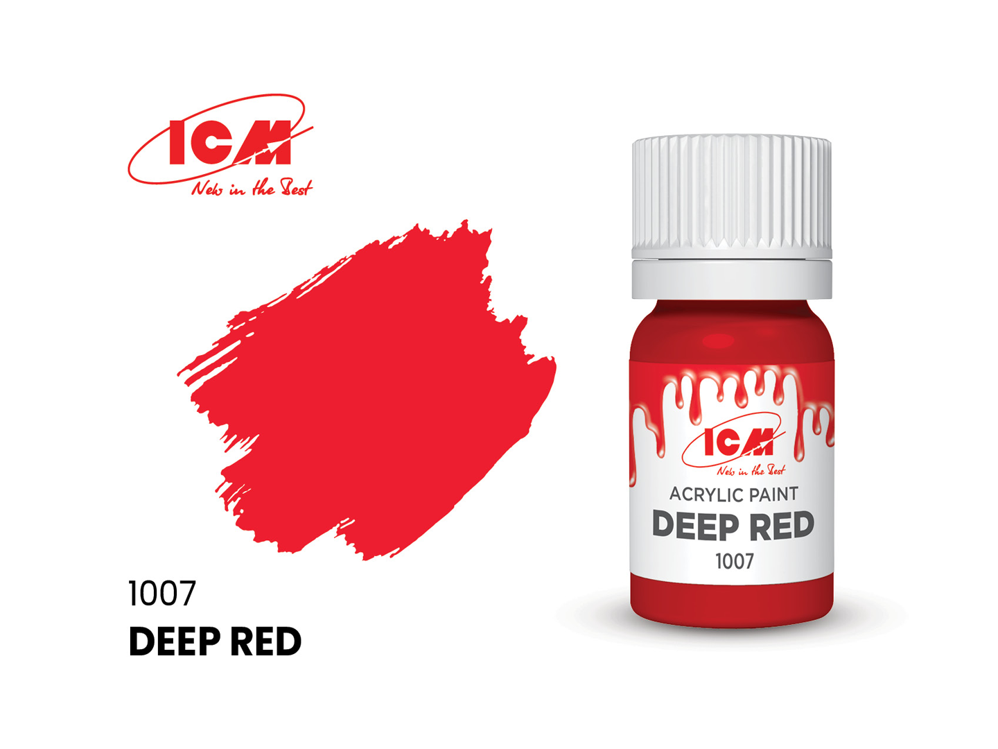 ICM 1007 Deep Red 12ml Acrylic Paint