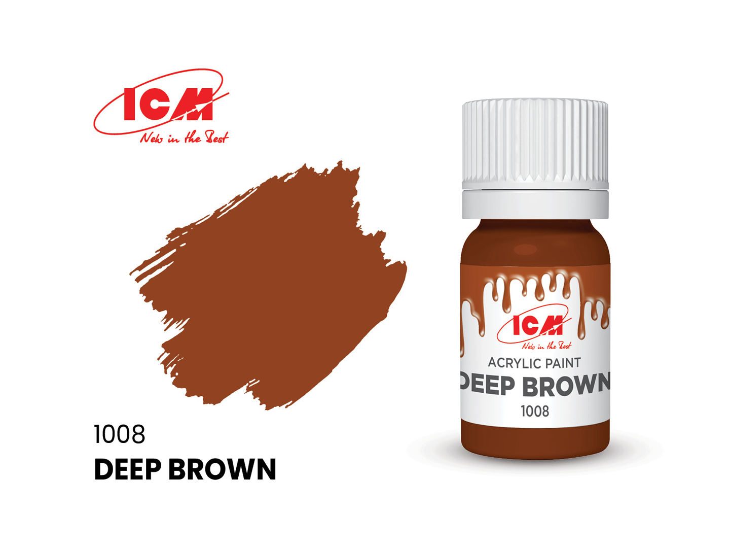 ICM 1008 Deep Brown 12ml Acrylic Paint