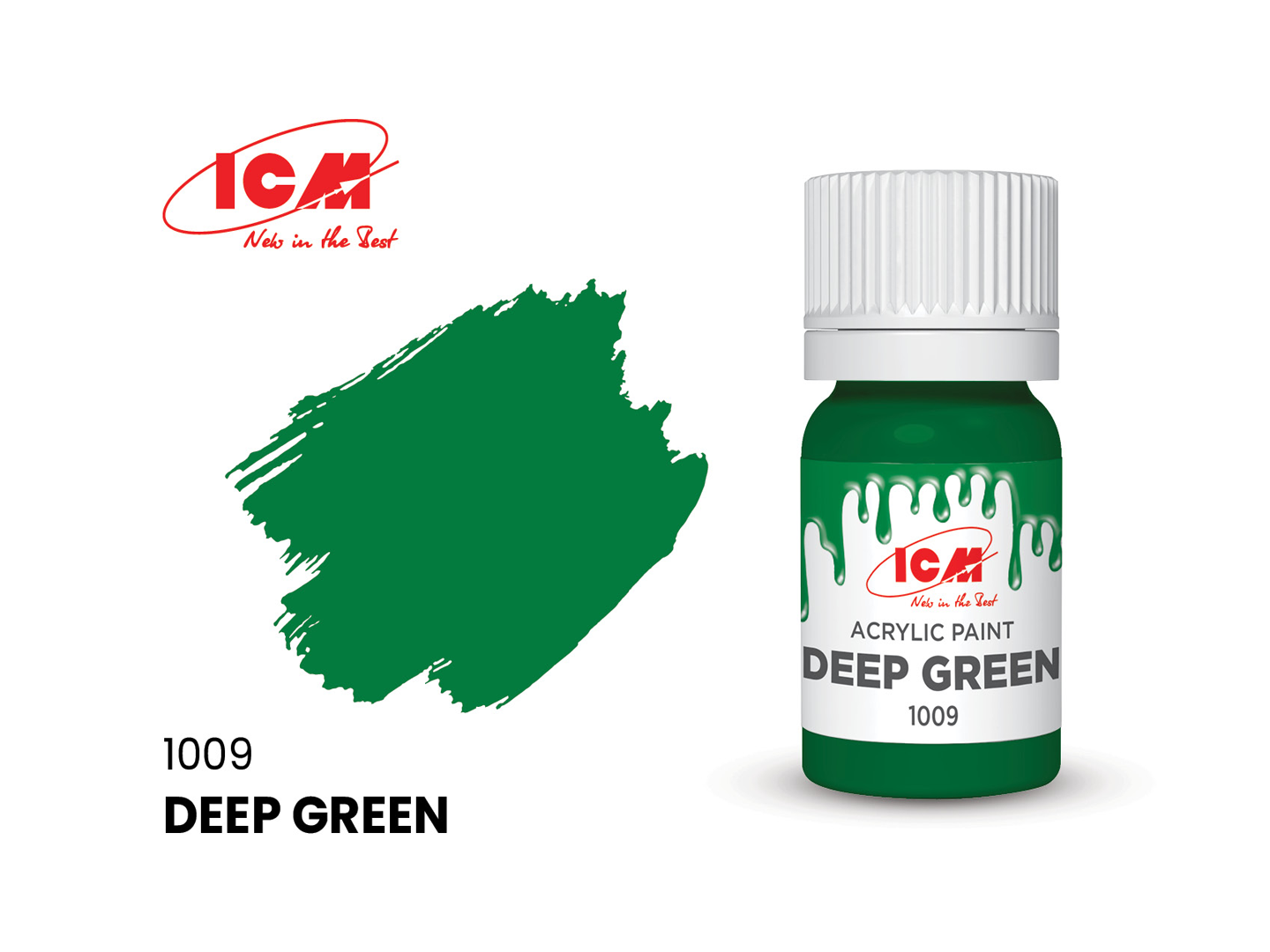 ICM 1009 Deep Green 12ml Acrylic Paint