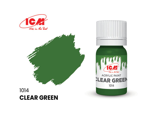 ICM 1014 Clear Green 12ml Acrylic Paint