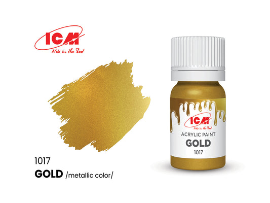 ICM 1017 Gold 12ml Acrylic Paint