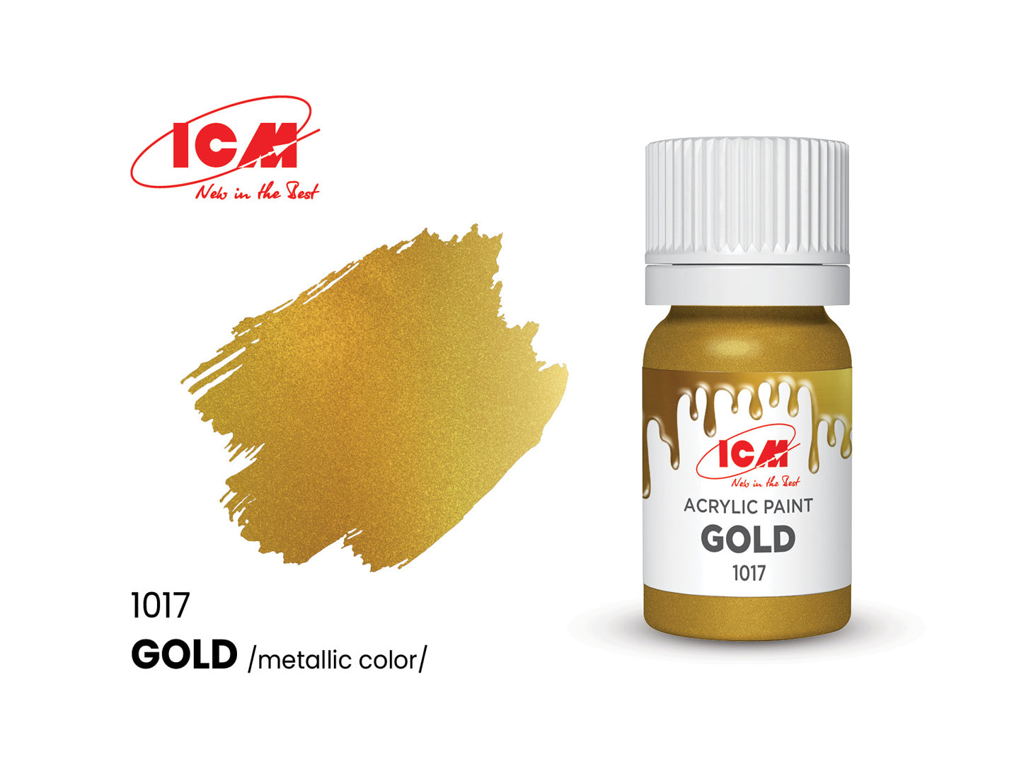 ICM 1017 Gold 12ml Acrylic Paint