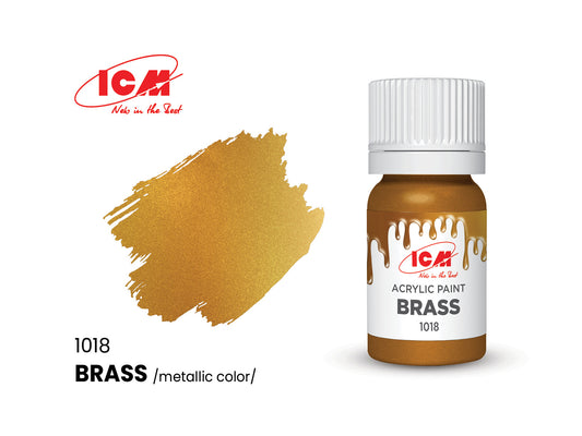ICM 1018 Brass 12ml Acrylic Paint