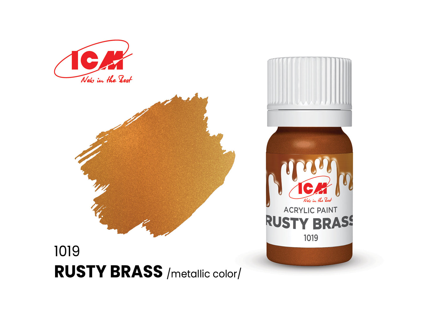 ICM 1019 Rusty Brass 12ml Acrylic Paint