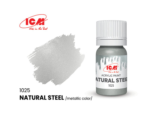 ICM 1025 Natural Steel 12ml Acrylic Paint