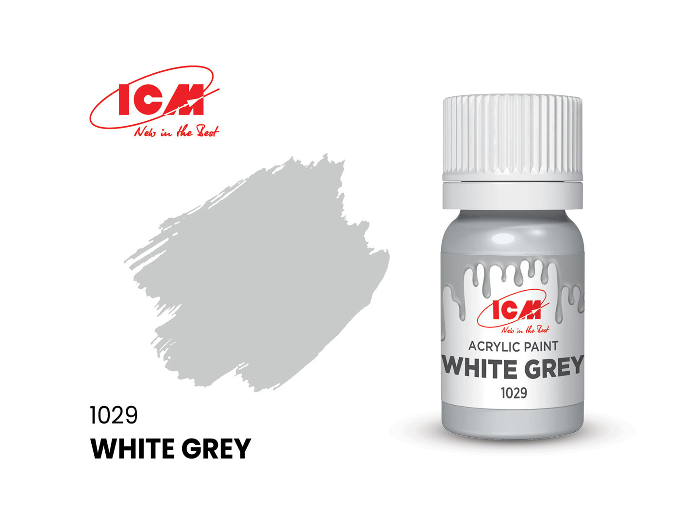 ICM 1029 White Grey 12ml Acrylic Paint