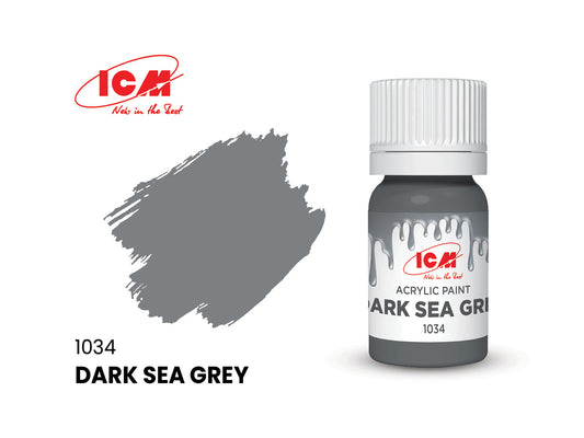 ICM 1034 Dark Sea Grey 12ml Acrylic Paint