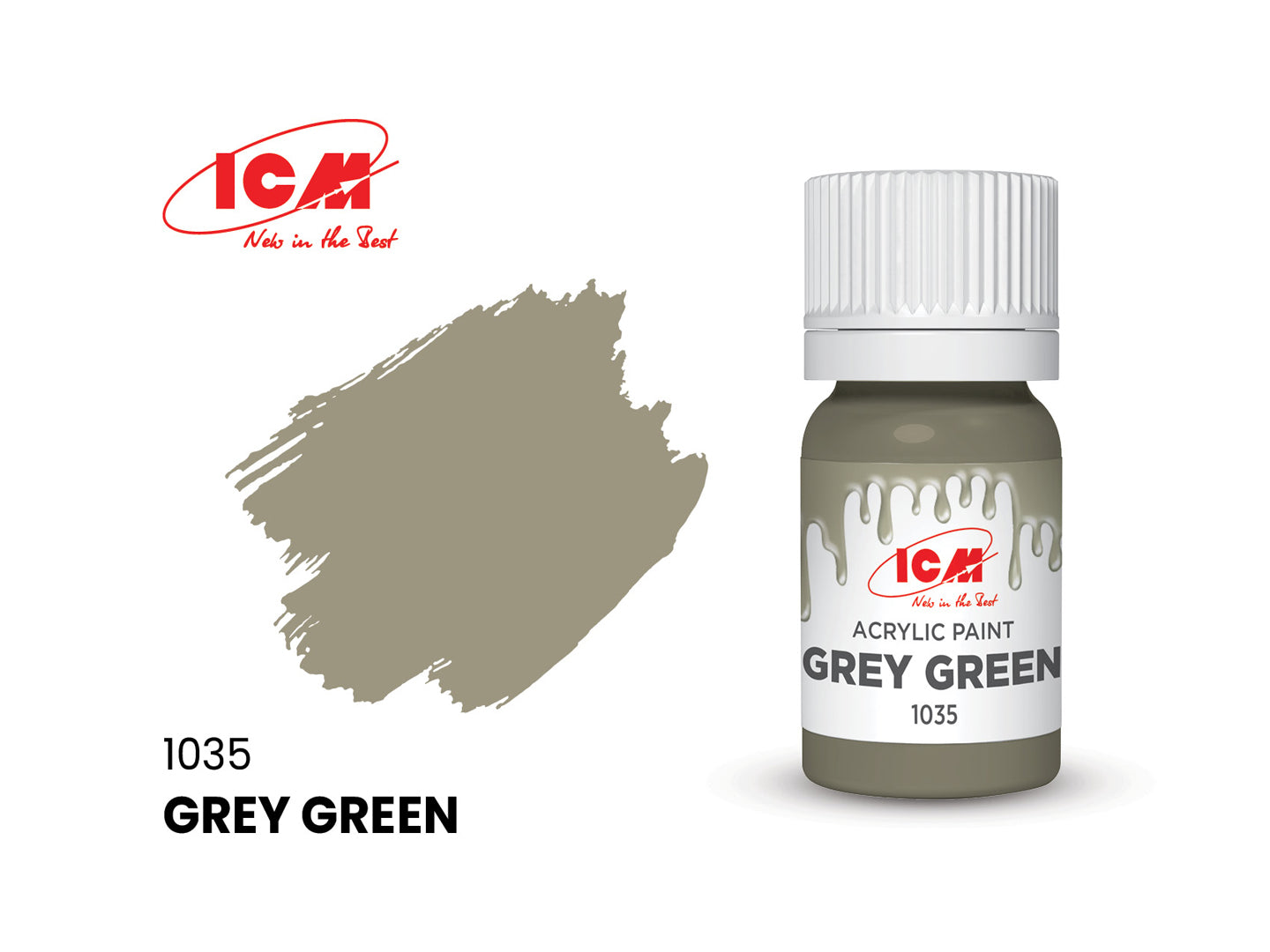 ICM 1035 Grey Green 12ml Acrylic Paint