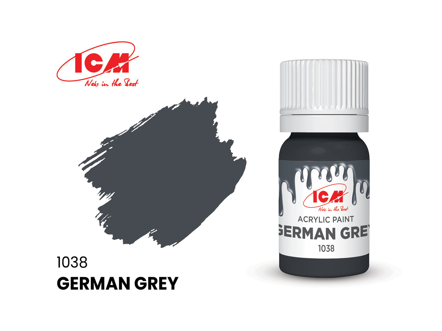 ICM 1038 German Grey 12ml Acrylic Paint