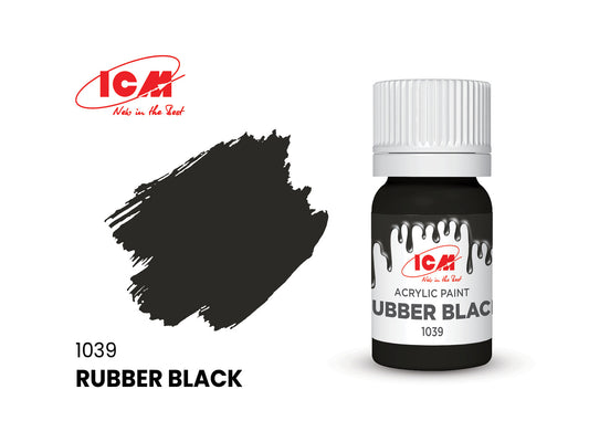 ICM 1039 Rubber Black 12ml Acrylic Paint