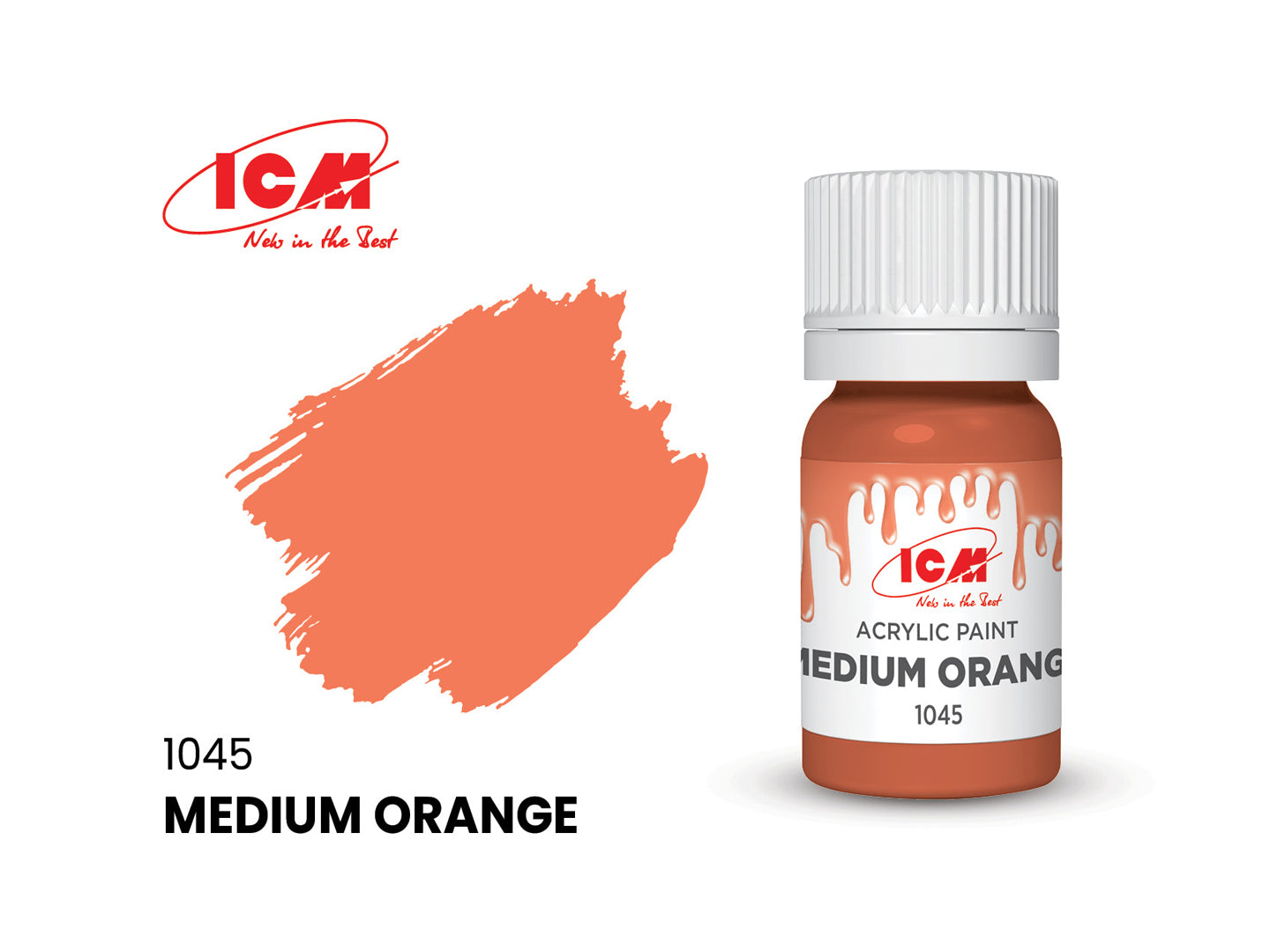 ICM 1045 Medium Orange 12ml Acrylic Paint