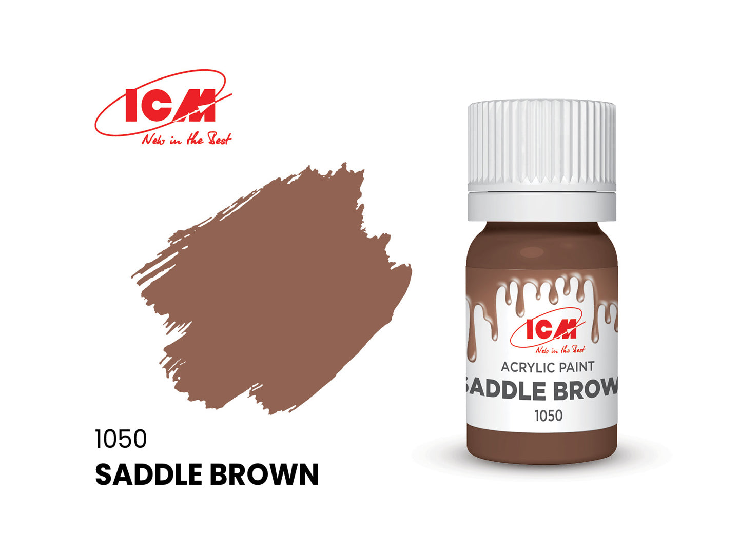 ICM 1050 Saddle Brown 12ml Acrylic Paint