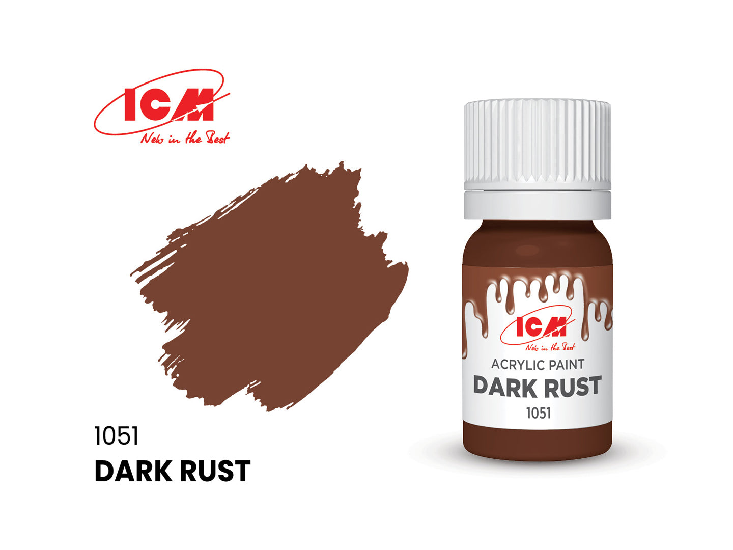 ICM 1051 Dark Rust 12ml Acrylic Paint