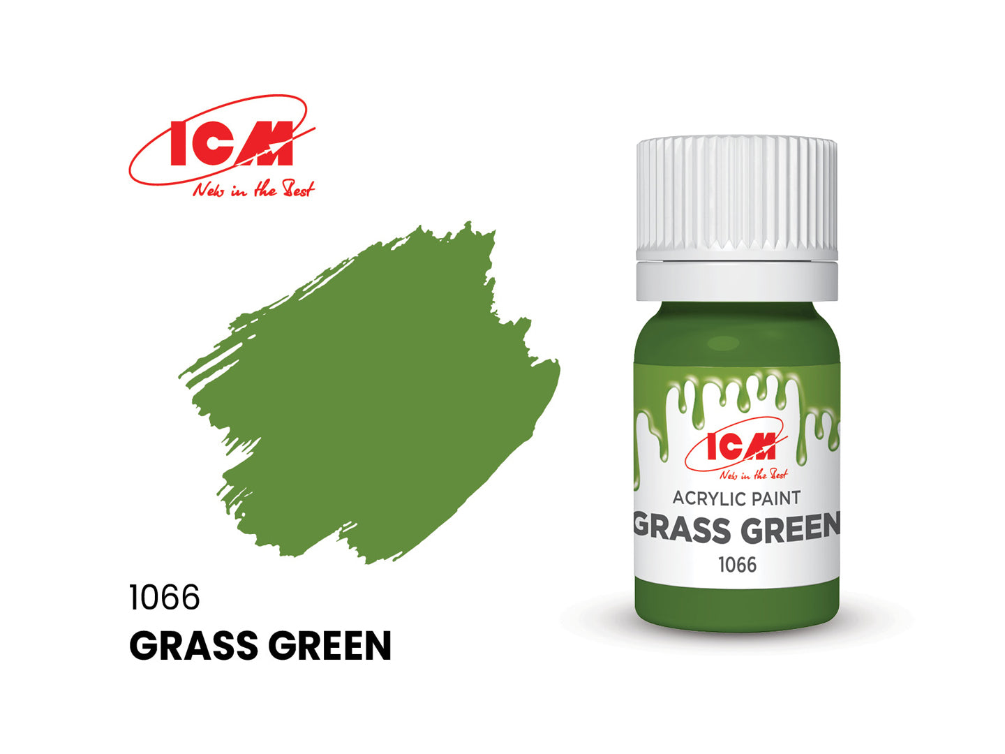 ICM 1066 Grass Green 12ml Acrylic Paint