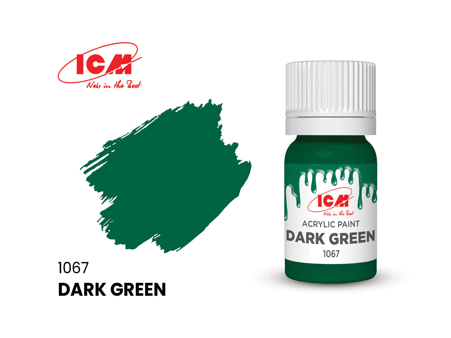 ICM 1067 Dark Green 12ml Acrylic Paint