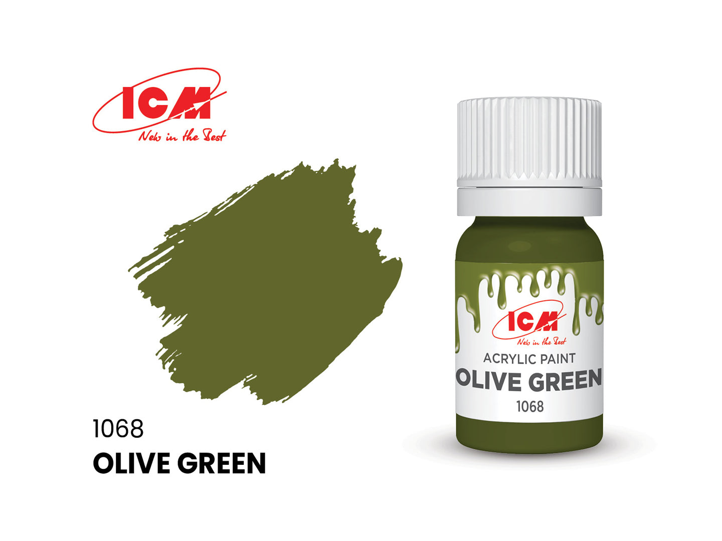 ICM 1068 Olive Green 12ml Acrylic Paint