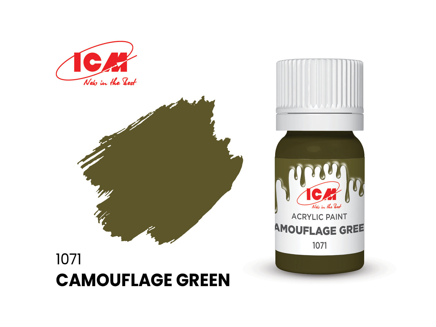 ICM 1071 Camouflage Green 12ml Acrylic Paint