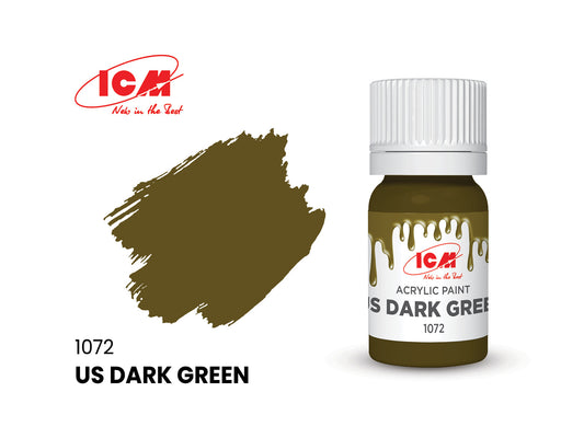 ICM 1072 US Dark Green 12ml Acrylic Paint