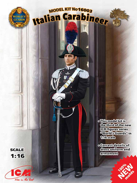 ICM 16003 Italian Royal Carabinier 1:16 Figure Model Kit