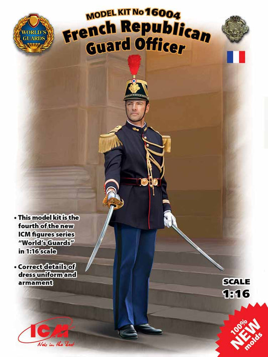 ICM 16004 French Republican Guard Officer 1:16 Figure Model Kit