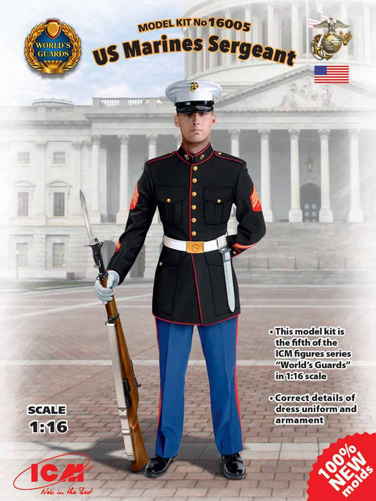 ICM 16005 U.S. Marines Sergeant 1:16 Figure Model Kit