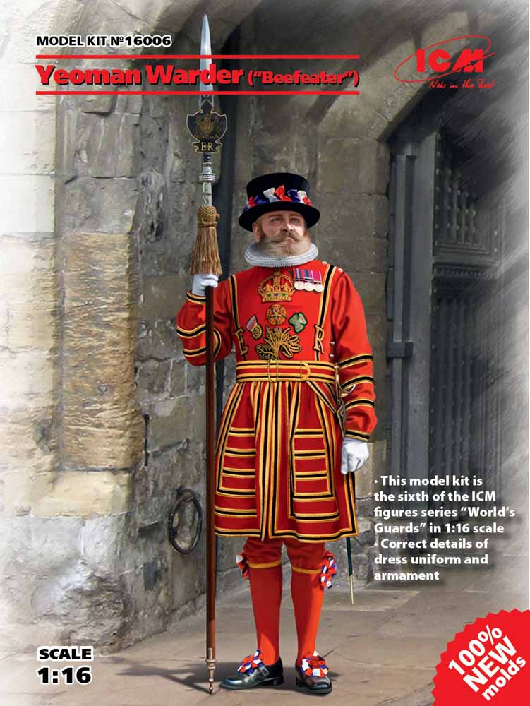 ICM 16006 Yeoman Warder 'Beefeater' 1:16 Figure Model Kit
