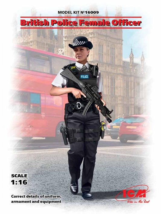 ICM 16009 British Police Female Officer 1:16 Figure Model Kit