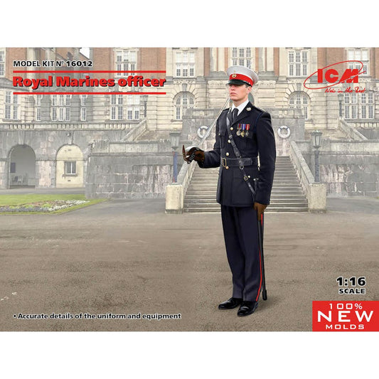 ICM 16012 British Royal Marines Officer 1:16 Plastic Figure Model Kit