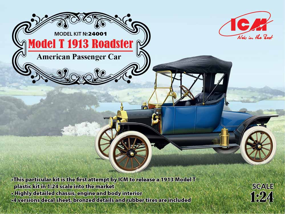 ICM 24001 Model T 1912 Roadster 1:24 Car Model Kit