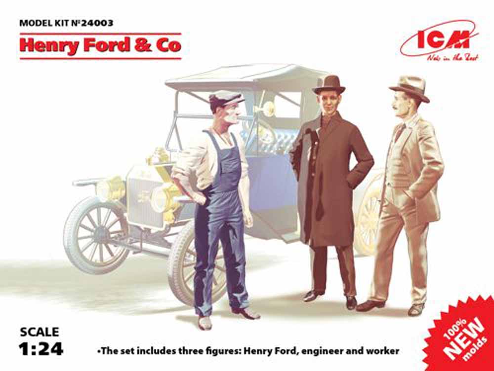 ICM 24003 Henry Ford & Co (3 figures) 1:24 Figure Model Kit