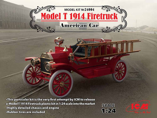 ICM 24004 Model T 1914 Firetruck, American Car 1:24 Car Model Kit