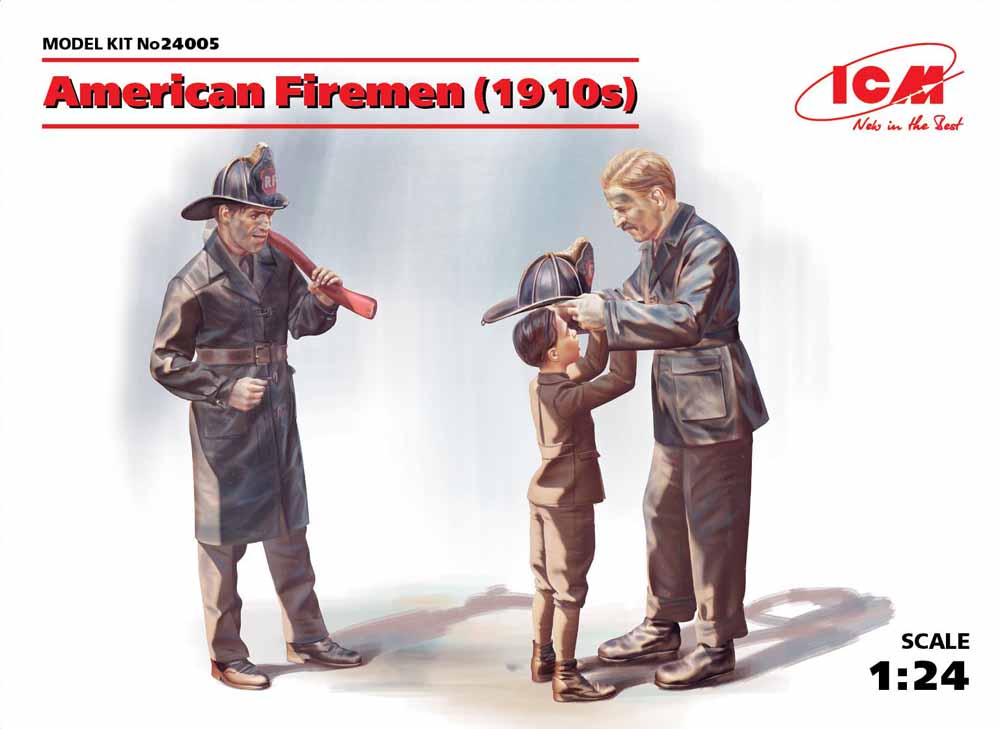 ICM 24005 American Firemen (1910s) 1:24 Figure Model Kit