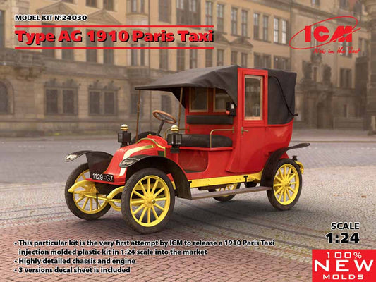 ICM 24030 Renault Type AG 1910 Paris Taxi de la Marne 1:24 Car Model Kit