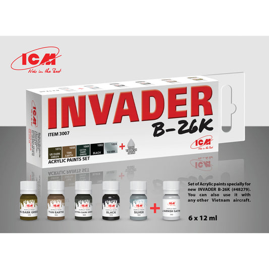 ICM 3007 Douglas B-26K Counter Invader Acrylic Paint Set