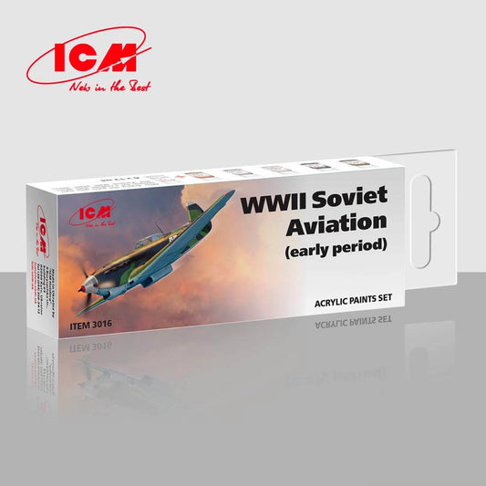 ICM 3016 Acrylic Paint Set 6 x 12ml For ICM32090 Yakovlev Yak-9T