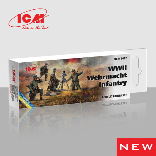 ICM 3022 WWII Wehrmacht Infantry Acrylic Paint Set