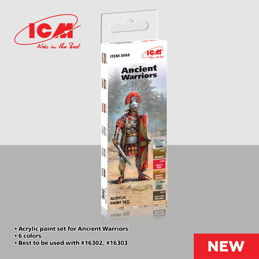 ICM 3068 Ancient Warriors Model Kit Acrylic Paint Set