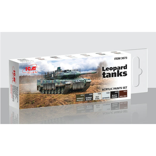ICM 3073 AFU Leopard Tank Acrylic Paint Set 6 x 12ml Bottles