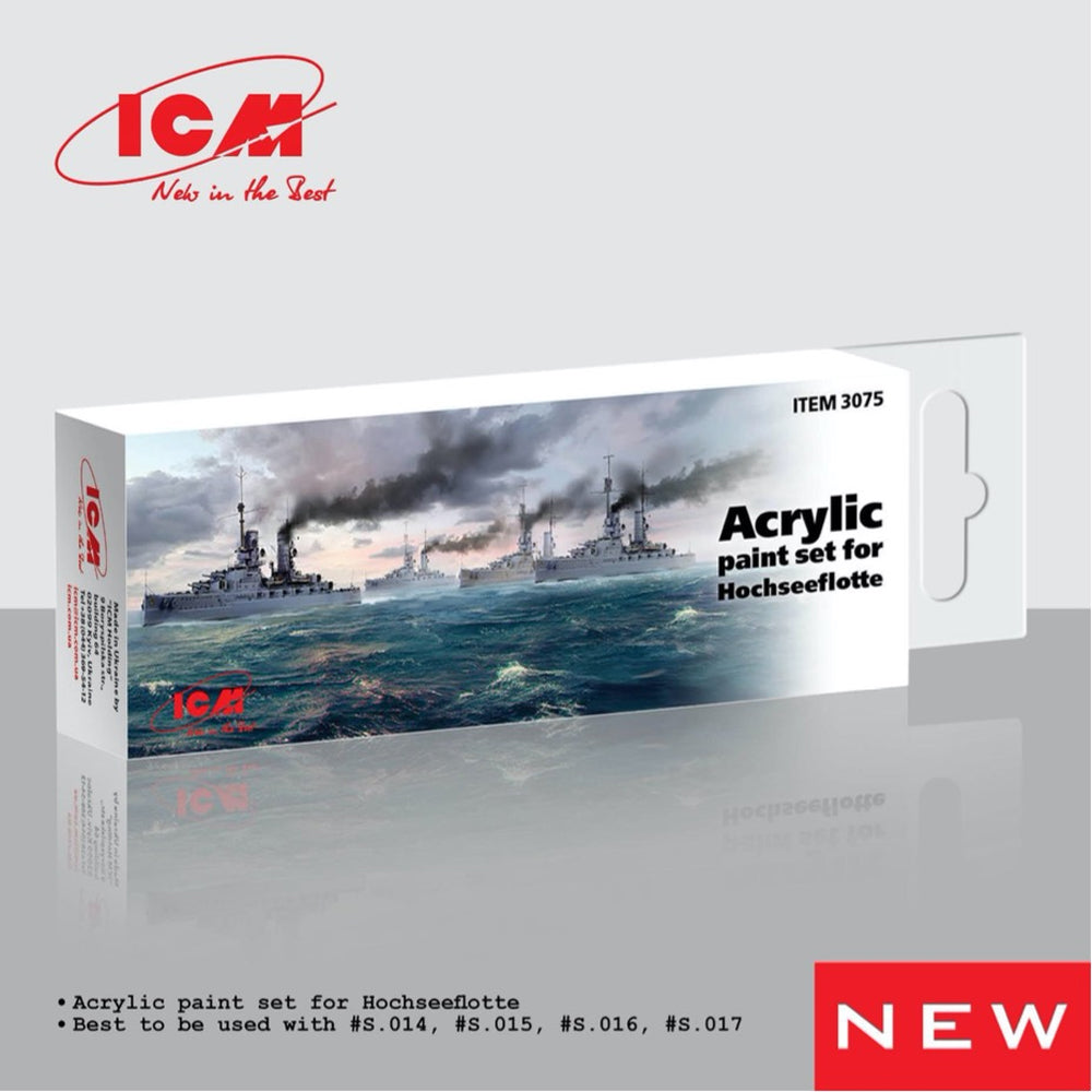 ICM 3075 Kaiser's Steel Fist Hochseeflotte Model Acrylic Paint Set