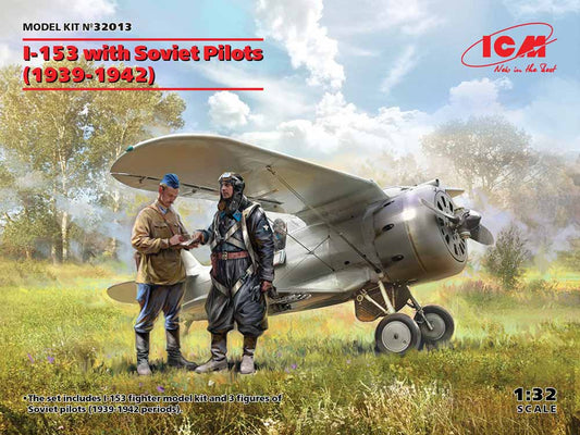 ICM 32013 Polikarpov I-153 with Soviet Pilots (1939-1942) 1:32 Aircraft Model Kit