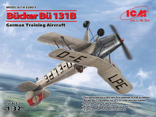 ICM 32031 Bucker Bu-131B German Training Aircraft 1:32 Aircraft Model Kit