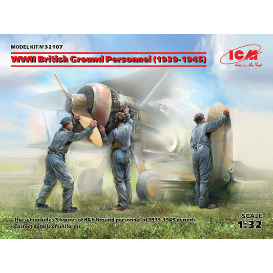 ICM 32107 WWII British Ground Personnel 1:32 Figure Model Kit